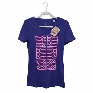 Reebok Purple/Pink Block Letter Tee - NWT